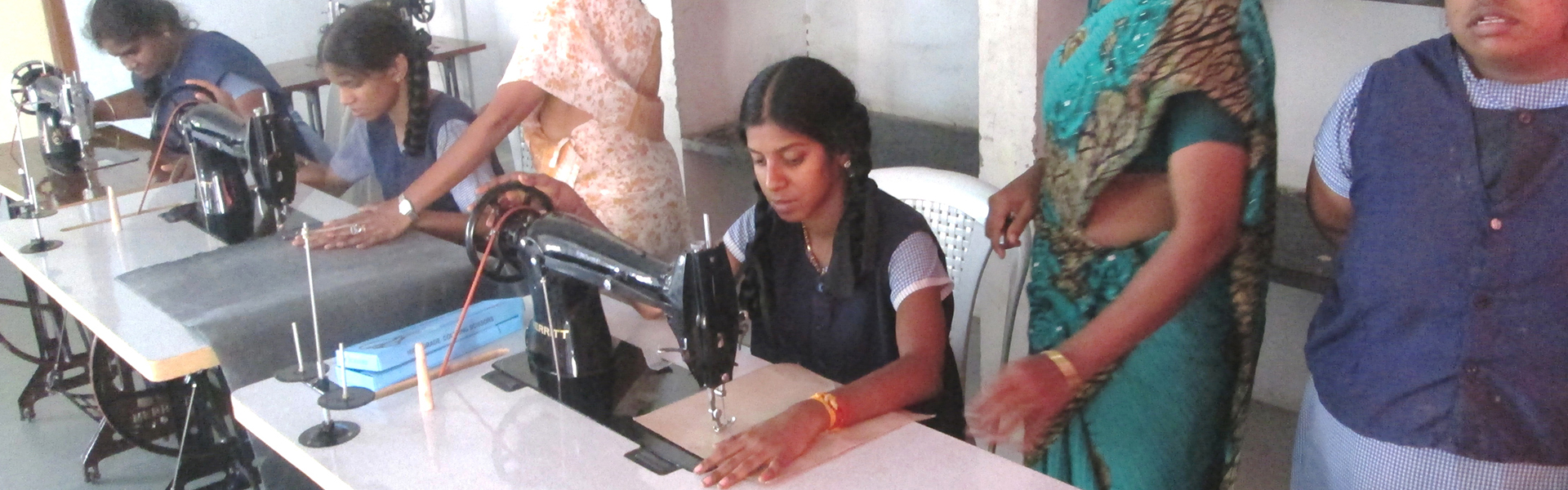Tailoring Unit promotes skill training  for girls who make colourful products out of Jute material